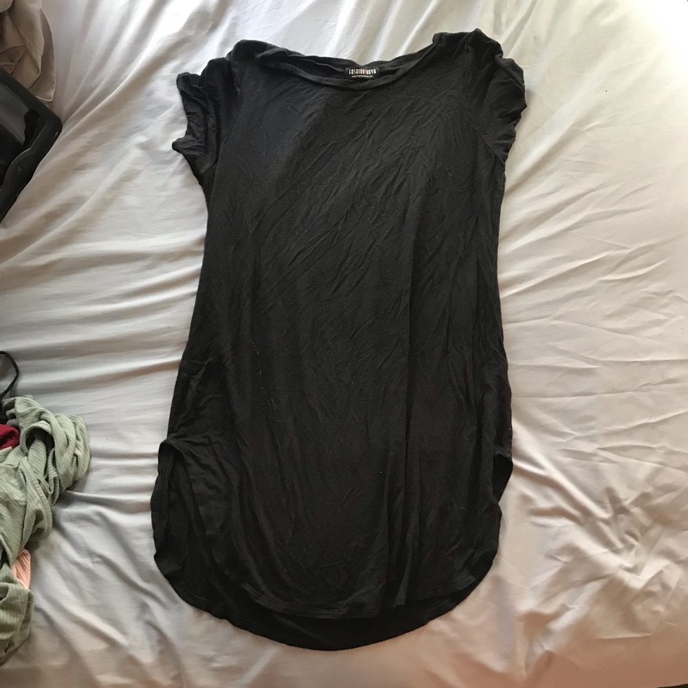 black t-shirt dress